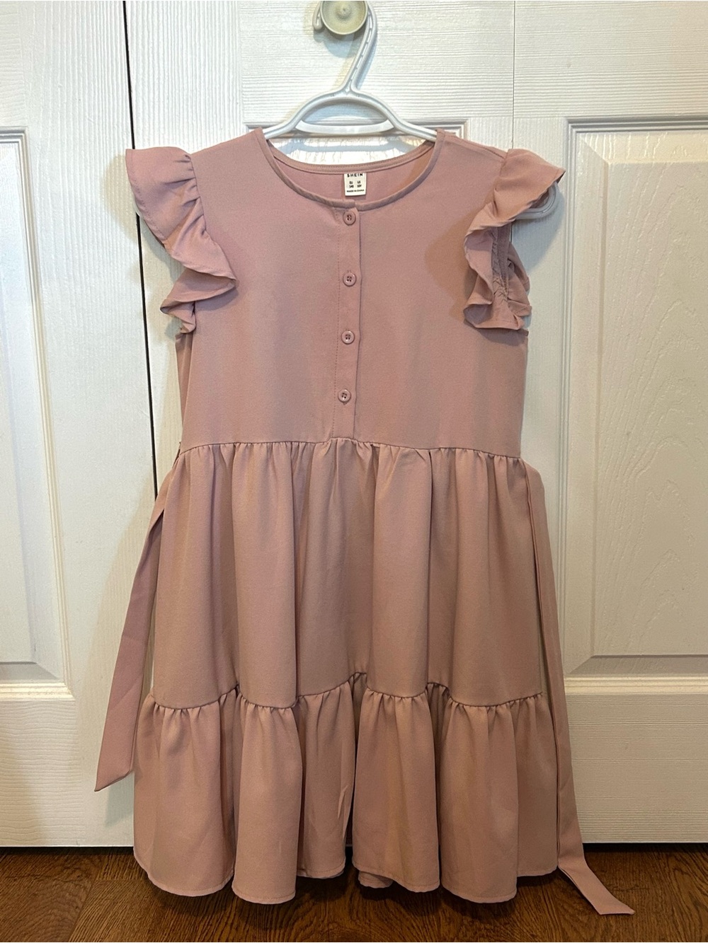 Mauve Tiered Ruffle Dress for Girls